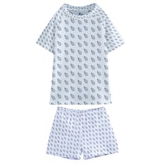 Leaves Plot Background Kids  Swim Tee And Shorts Set by Mariart