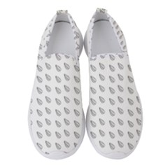 Leaves Plot Background Women s Slip On Sneakers