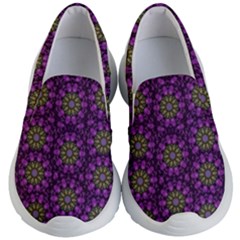 Ornate Heavy Metal Stars In Decorative Bloom Kids  Lightweight Slip Ons by pepitasart