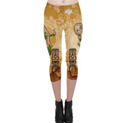 Cute Littel Island Girl Capri Leggings  by FantasyWorld7