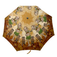 Cute Littel Island Girl Folding Umbrellas by FantasyWorld7