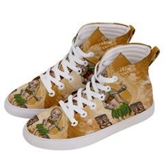 Cute Littel Island Girl Women s Hi-top Skate Sneakers by FantasyWorld7