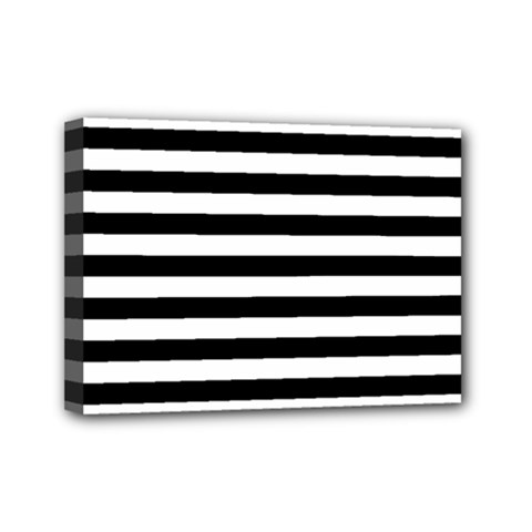 Black Stripes Mini Canvas 7  X 5  (stretched) by snowwhitegirl