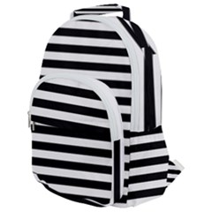 Black Stripes Rounded Multi Pocket Backpack