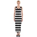 Black Stripes Fitted Maxi Dress View1