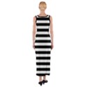 Black Stripes Fitted Maxi Dress View2