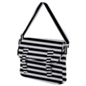 Black Stripes Buckle Messenger Bag View2