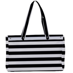 Black Stripes Canvas Work Bag