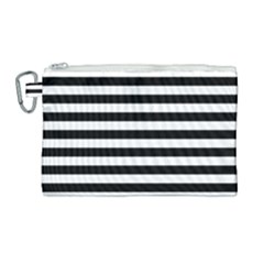 Black Stripes Canvas Cosmetic Bag (large) by snowwhitegirl