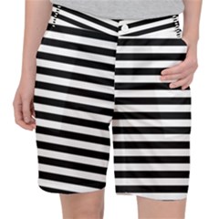 Black Stripes Pocket Shorts