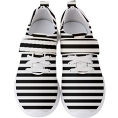 Black Stripes Men s Velcro Strap Shoes