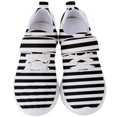 Black Stripes Women s Velcro Strap Shoes