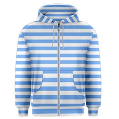 Blue Stripes Men s Zipper Hoodie by snowwhitegirl