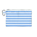 Blue Stripes Canvas Cosmetic Bag (Medium) View1