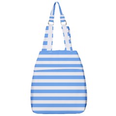 Blue Stripes Center Zip Backpack