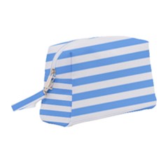 Blue Stripes Wristlet Pouch Bag (medium) by snowwhitegirl