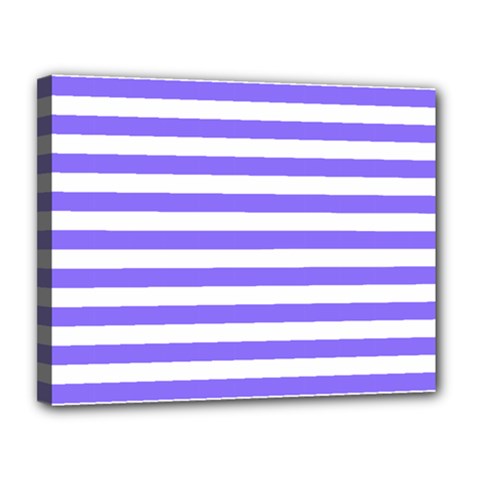 Lilac Purple Stripes Canvas 14  X 11  (stretched) by snowwhitegirl