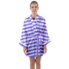 Lilac Purple Stripes Long Sleeve Kimono Robe by snowwhitegirl