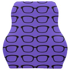 Nerdy Glasses Purple Car Seat Velour Cushion  by snowwhitegirl