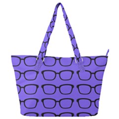 Nerdy Glasses Purple Full Print Shoulder Bag by snowwhitegirl