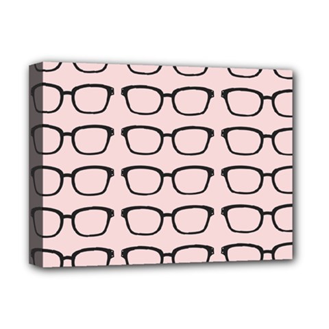 Nerdy Glasses Pink Deluxe Canvas 16  X 12  (stretched)  by snowwhitegirl