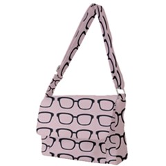 Nerdy Glasses Pink Full Print Messenger Bag by snowwhitegirl