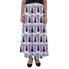 Waitress Uniform Dresses Nerdy Glasses Pattern Green Flared Maxi Skirt by snowwhitegirl