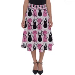 Waitress Uniform Dresses Nerdy Glasses Pattern Pink Perfect Length Midi Skirt by snowwhitegirl