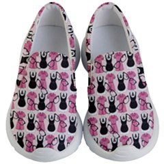 Waitress Uniform Dresses Nerdy Glasses Pattern Pink Kids  Lightweight Slip Ons by snowwhitegirl