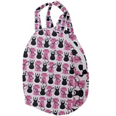 Waitress Uniform Dresses Nerdy Glasses Pattern Pink Travel Backpacks