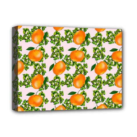 Citrus Tropical Orange Pink Deluxe Canvas 16  X 12  (stretched)  by snowwhitegirl