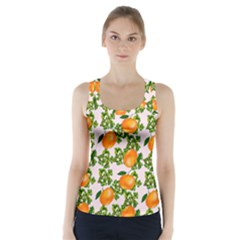 Citrus Tropical Orange Pink Racer Back Sports Top by snowwhitegirl