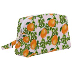 Citrus Tropical Orange Pink Wristlet Pouch Bag (large)