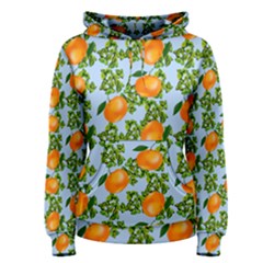 Citrus Tropical Orange Blue Women s Pullover Hoodie by snowwhitegirl