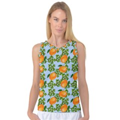 Citrus Tropical Orange Blue Women s Basketball Tank Top by snowwhitegirl