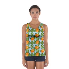 Citrus Tropical Orange Blue Sport Tank Top  by snowwhitegirl