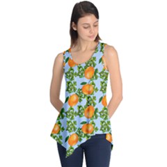 Citrus Tropical Orange Blue Sleeveless Tunic by snowwhitegirl