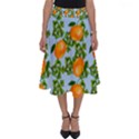 Citrus Tropical Orange Blue Perfect Length Midi Skirt View1