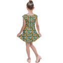 Citrus Tropical Orange Blue Kids  Cap Sleeve Dress View2