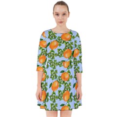 Citrus Tropical Orange Blue Smock Dress by snowwhitegirl