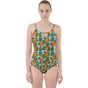 Citrus Tropical Orange Blue Cut Out Top Tankini Set View1