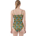 Citrus Tropical Orange Blue Cut Out Top Tankini Set View2