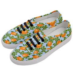 Citrus Tropical Orange Blue Women s Classic Low Top Sneakers by snowwhitegirl