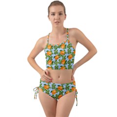 Citrus Tropical Orange Blue Mini Tank Bikini Set by snowwhitegirl