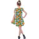 Citrus Tropical Orange Blue Kids  Tie Up Tunic Dress View2