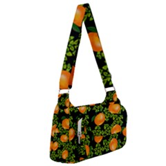 Citrus Tropical Orange Black Post Office Delivery Bag by snowwhitegirl