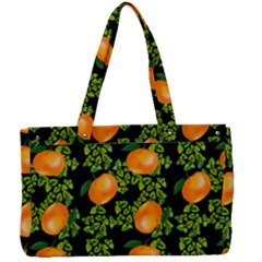 Citrus Tropical Orange Black Canvas Work Bag