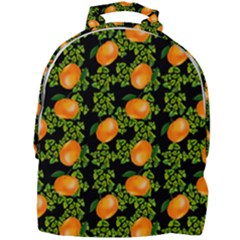 Citrus Tropical Orange Black Mini Full Print Backpack