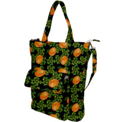 Citrus Tropical Orange Black Shoulder Tote Bag