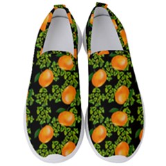 Citrus Tropical Orange Black Men s Slip On Sneakers by snowwhitegirl